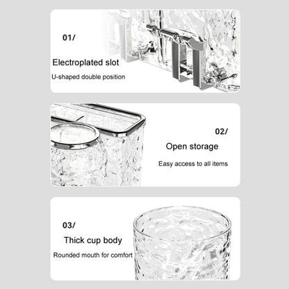 Bathroom Toothbrush Organizer Household Multifunctional Storage Rack, Single Cup Transparent, Single Cup Transparent Gray, Double Cup Transparent, Double Cup Transparent Gray, Three Cups Transparent, Three Cups Transparent Gray, Four Cups Transparent  ...