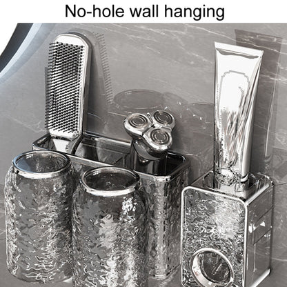 Bathroom Toothbrush Organizer Household Multifunctional Storage Rack, Single Cup Transparent, Single Cup Transparent Gray, Double Cup Transparent, Double Cup Transparent Gray, Three Cups Transparent, Three Cups Transparent Gray, Four Cups Transparent  ...