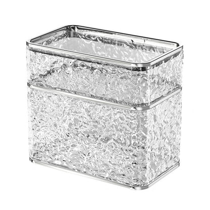 Bathroom No-Punch Tissue Organizer Household Wall Mounted Tissue Box, Transparent Single Layer, Transparent Gray Single Layer, Transparent Dual Layer, Transparent Gray Dual Layer