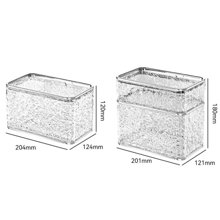 Bathroom No-Punch Tissue Organizer Household Wall Mounted Tissue Box, Transparent Single Layer, Transparent Gray Single Layer, Transparent Dual Layer, Transparent Gray Dual Layer