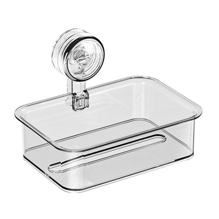 Bathroom No Punch Tissue Organizer Household Wall Mounted Suction Cup Tissue Box, Small Transparent, Small Transparent Gray, Large Transparent, Large Transparent Gray
