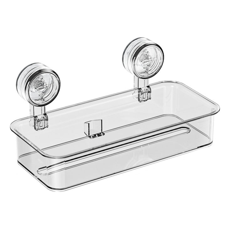 Bathroom No Punch Tissue Organizer Household Wall Mounted Suction Cup Tissue Box, Small Transparent, Small Transparent Gray, Large Transparent, Large Transparent Gray