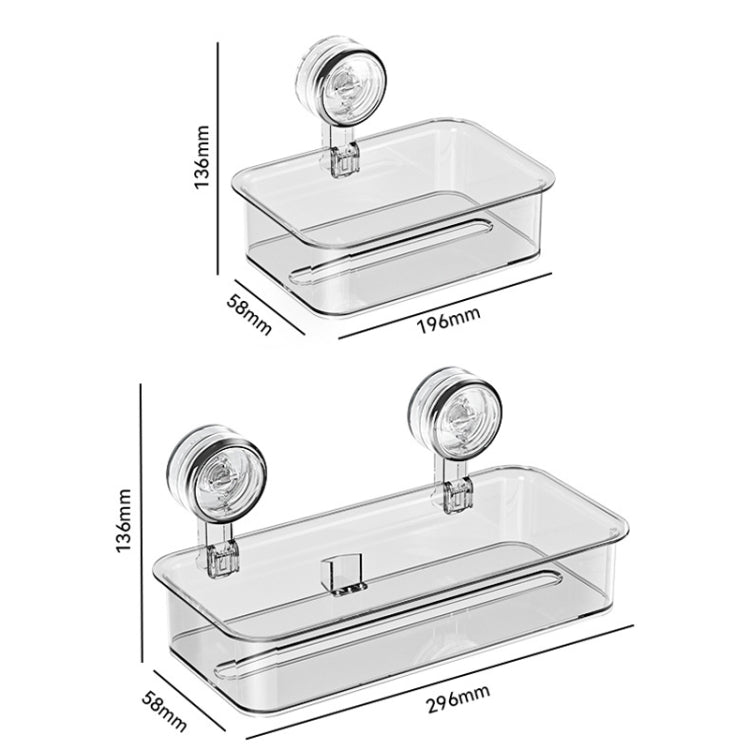Bathroom No Punch Tissue Organizer Household Wall Mounted Suction Cup Tissue Box, Small Transparent, Small Transparent Gray, Large Transparent, Large Transparent Gray