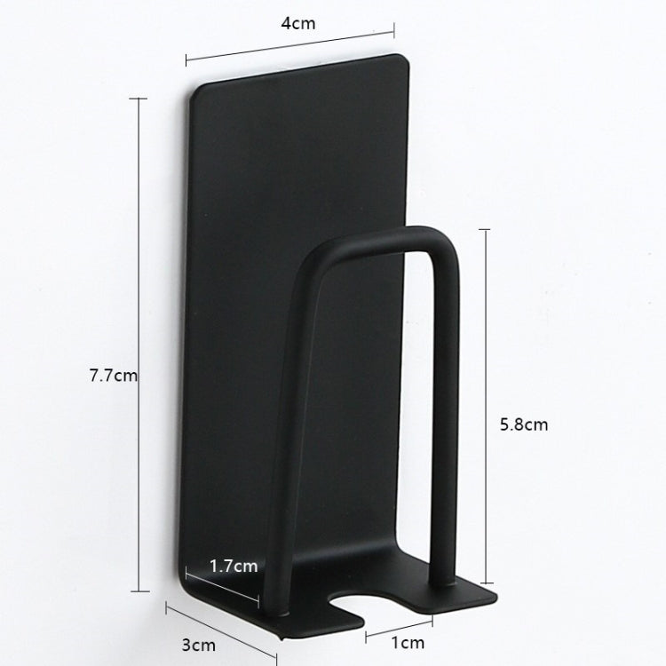 2pcs Household Stainless Steel Sponge Holder Bathroom No-Punch Toothbrush Organizer, Silver, Black
