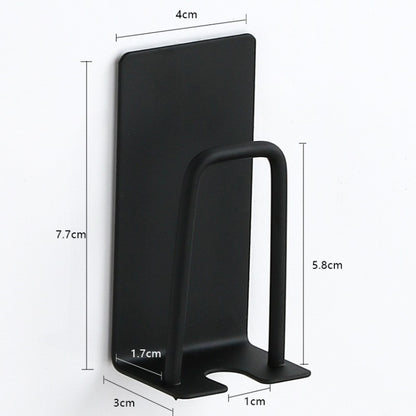 2pcs Household Stainless Steel Sponge Holder Bathroom No-Punch Toothbrush Organizer, Silver, Black