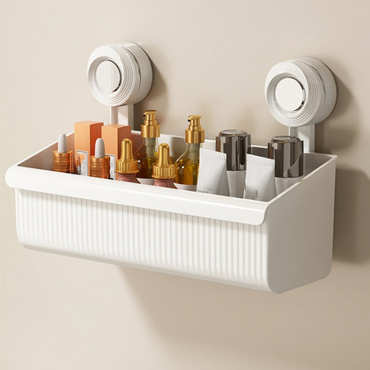Suction Cup Wall Mounted Bathroom Shelf Drainage Detachable Storage Rack Hanging Basket, Large White, Large Cream, Large Brown, 2 Layers Large White, 2 Layers Large Cream, 2 Layers Large Brown