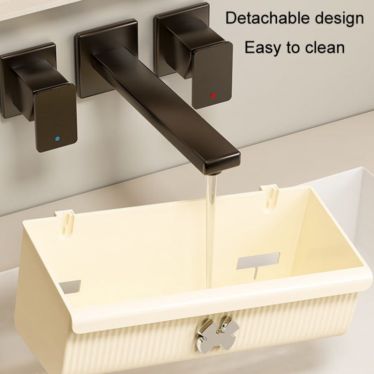 Suction Cup Wall Mounted Bathroom Shelf Drainage Detachable Storage Rack Hanging Basket, Large White, Large Cream, Large Brown, 2 Layers Large White, 2 Layers Large Cream, 2 Layers Large Brown