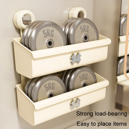 Suction Cup Wall Mounted Bathroom Shelf Drainage Detachable Storage Rack Hanging Basket, Large White, Large Cream, Large Brown, 2 Layers Large White, 2 Layers Large Cream, 2 Layers Large Brown