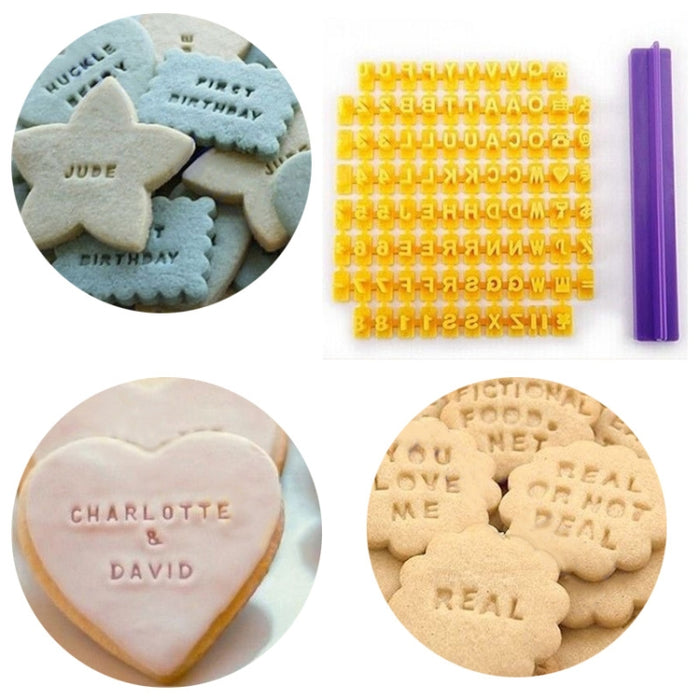 English Alphanumeric Symbol Seal Cookie Mold Movable Type Cake Mold Set