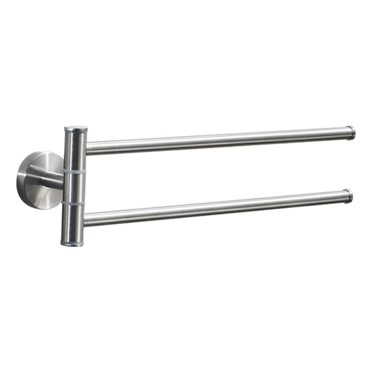 Stainless Steel Towel Bar Rotating Towel Rack Bathroom Kitchen Wall-mounted Towel Polished Rack Holder