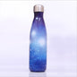 Starry Sky Pattern Thermal Cup Vacuum Flask Heat Water Bottle Portable Stainless Steel Sports Kettle, 500ml
