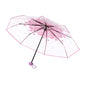 Cherry Blossom Transparent Triple-fold Umbrella Individual Folding Umbrella