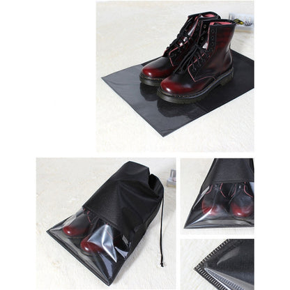 10 PCS Waterproof Shoes Storage Bag Pouch Portable Travel Organizer Drawstring Bag Cover Non-Woven Organizer, 32x44cm, 27x36cm