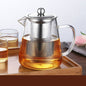 Large Capacity Heat Resistant Glass Teapot Tea Set With Stainless Steel Filter For Kung Fu Tea