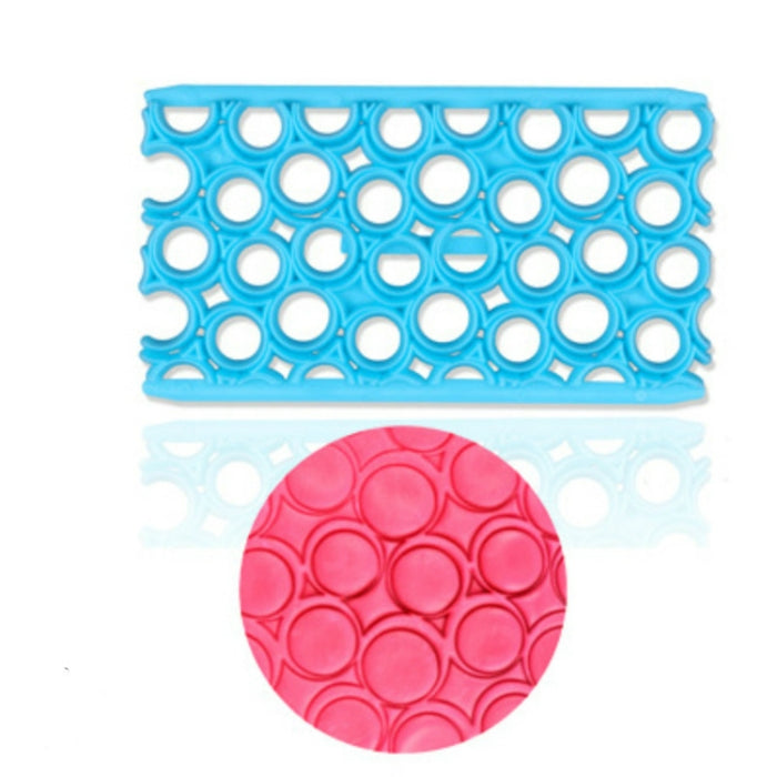 2 PCS Cake Fondant Tool Heart Shaped Diamond Texture Plaid Overpass Quyi Seal Printing Mould