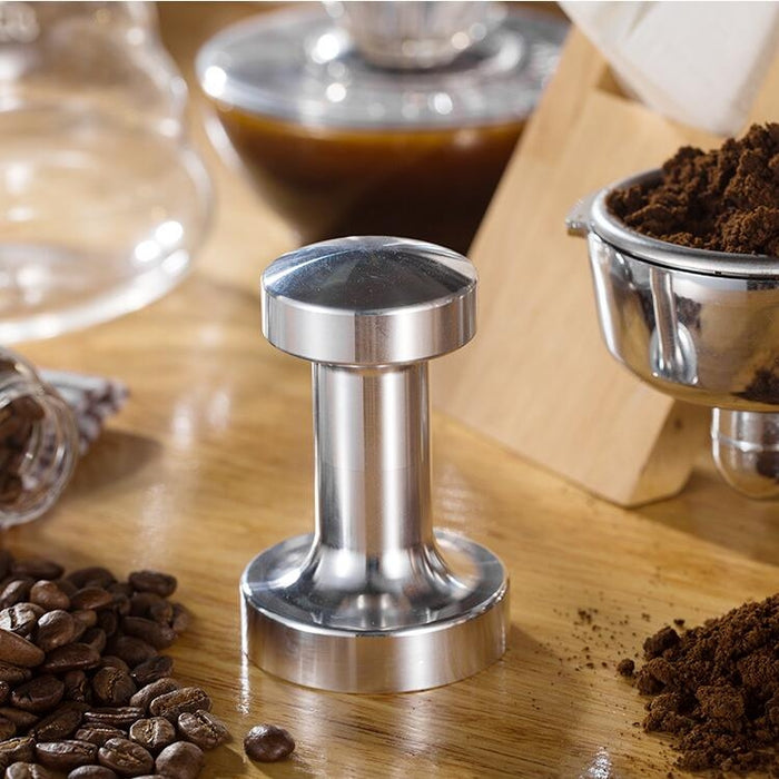 Stainless Steel Solid Wood Handle Integrated Coffee Powder