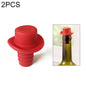 Silica Gel Top Hat Fresh Wine Corks Cruet Red Wine Stopper, 2 PCS Hat Shape(Brown), 2 PCS Hat Shape(Black), 2 PCS Hat Shape(Red Wine), 2 PCS Hat Shape(Yellow), 2 PCS Hat Shape(Rose Red), 2 PCS Hat Shape(Red)
