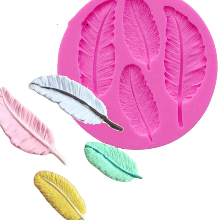 Feather Silicone Mold Fondant Cake Chocolate Decoration Mold