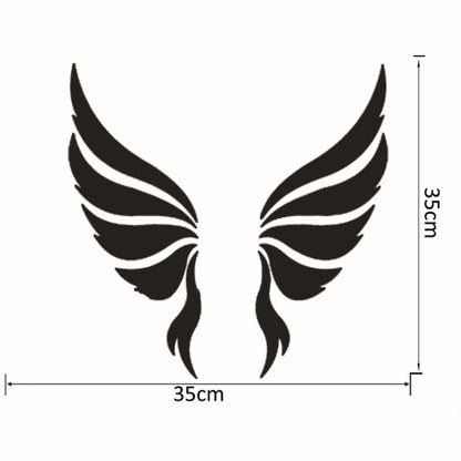 Crystal Three Dimensional Decorative Wall Stickers Angel Wings Bedroom Decorative Mirror