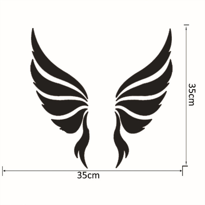 Crystal Three Dimensional Decorative Wall Stickers Angel Wings Bedroom Decorative Mirror