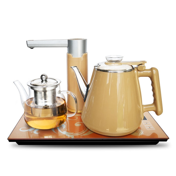 Automatic Stainless Steel Household Pumping Electric Kettle Tea Set (Gold Warm)